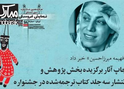 چاپ آثار برگزیده بخش پژوهش و انتشار سه جلد کتاب ترجمه شده در جشنواره تهران- مبارک